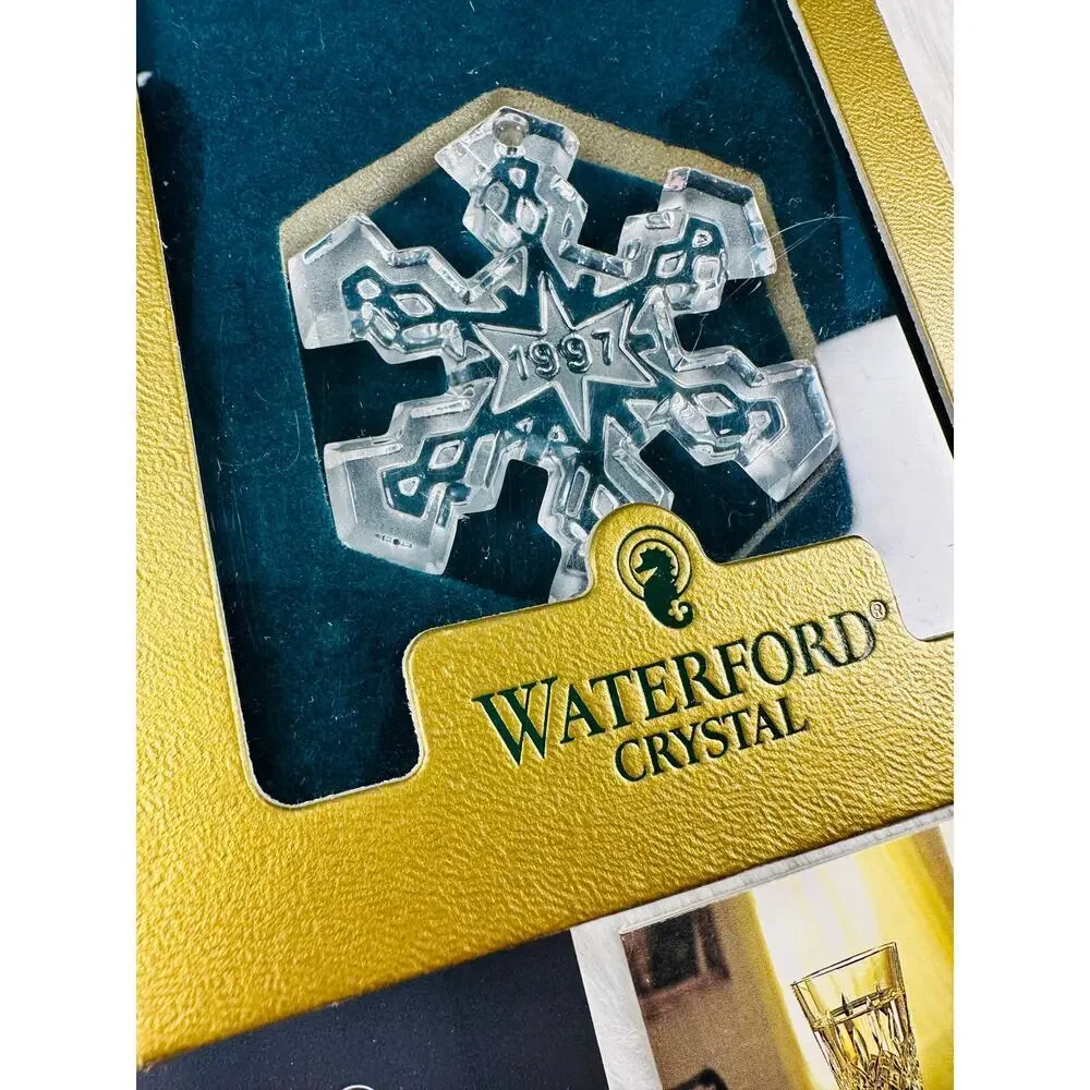 Vintage 1997 Waterford Crystal Snow Crystal Collection Snowflake Ornament